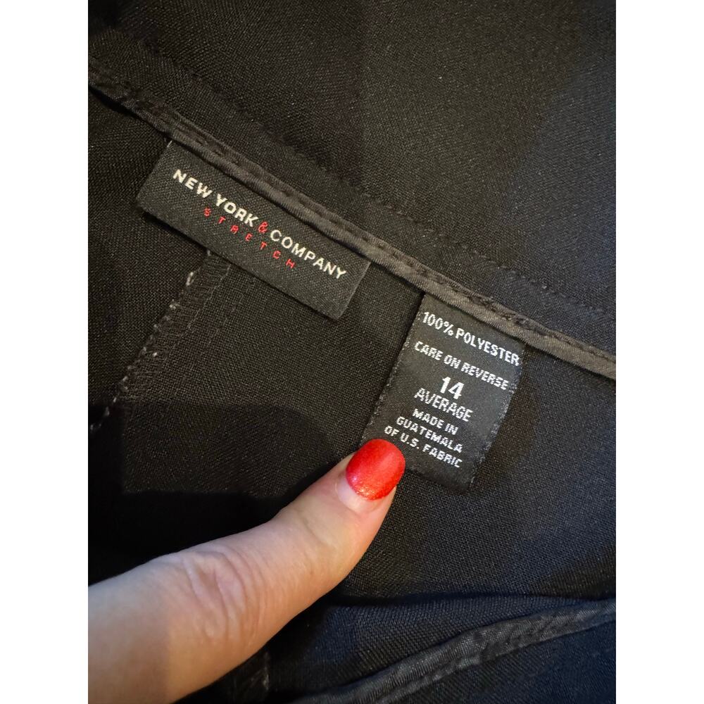 New York & Company Black Straight Leg Dress Pants Size 14 - Picture 3 of 3